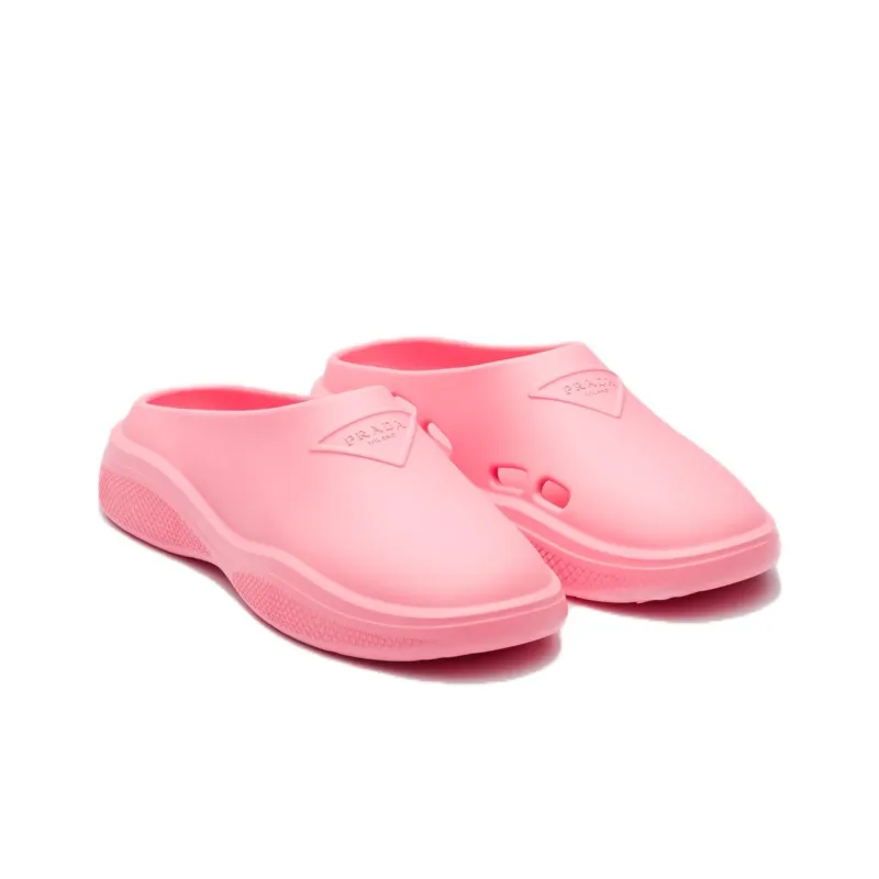 PRADA Rubber Slippers Pink Women's-4