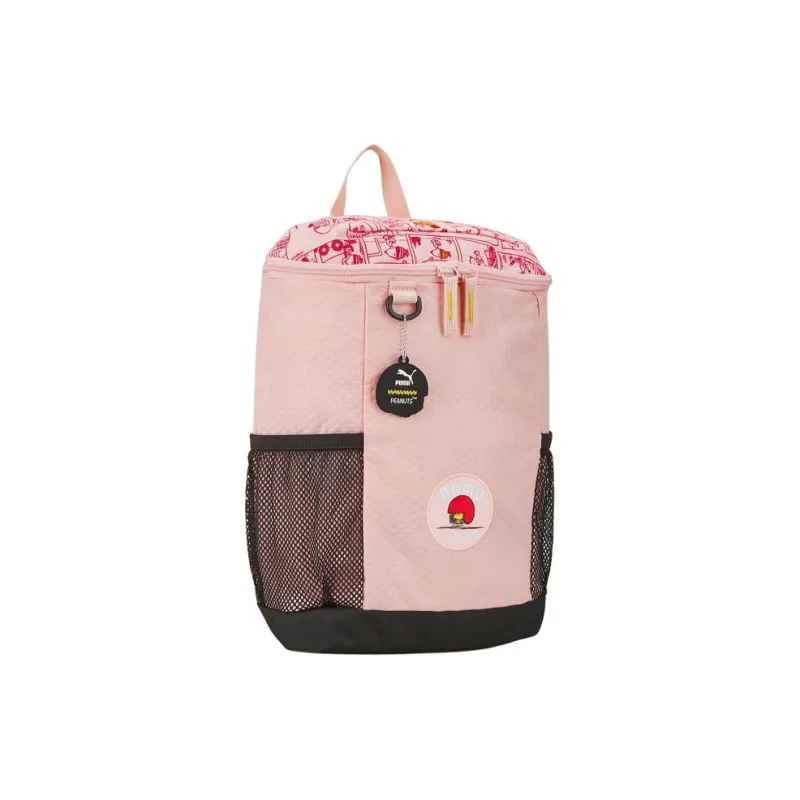 PUMA PEANUTS Collaboration Fabric Backpack Small Size Women's Light Pink-2