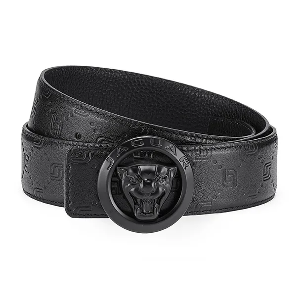 JAGUAR Trendy Cow Leather Casual Automatic Buckle Leather Belts Men's 3.8cm-4