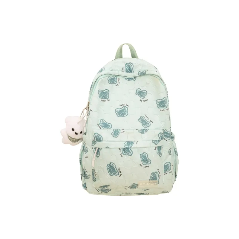 FAMAN Nylon Backpack Regular Unisex Pink+Charm/White+Charm/Purple+Charm/Black+Charm/Green+Charm/Blue+Charm-11