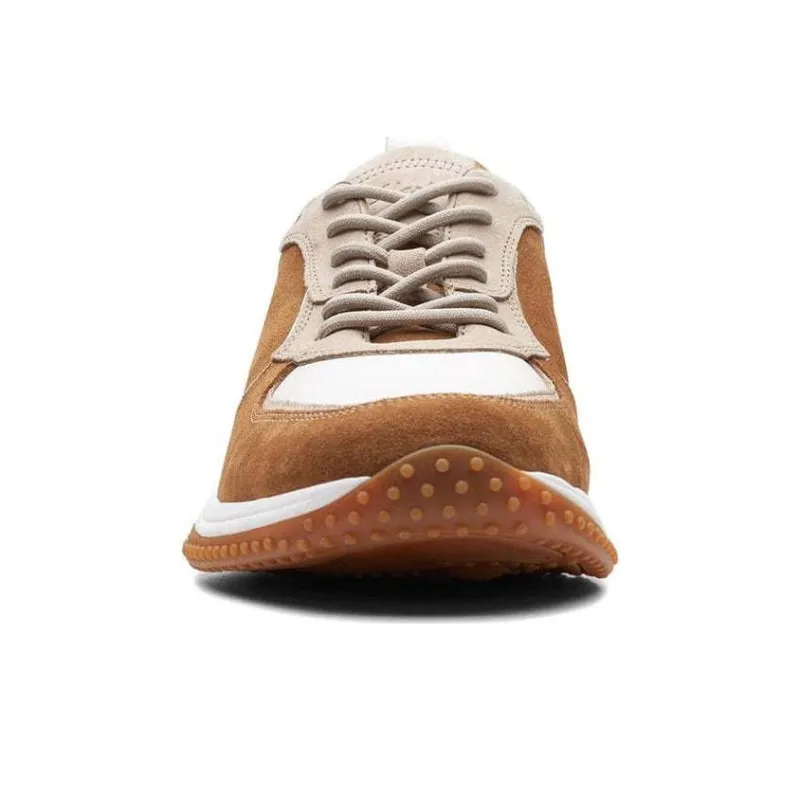 Clarks Anti Slip Wear Resistant Low Top Casual Shoes Men's Tan-4