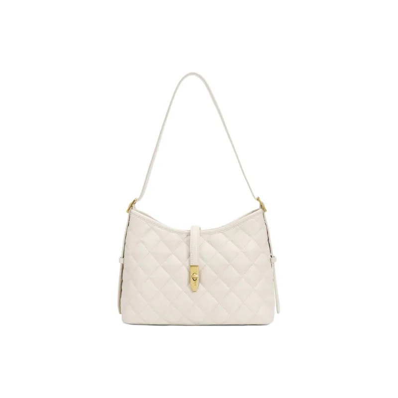 BELLE Artificial Leather Shoulder Bag Women's Solid Color Plain-0