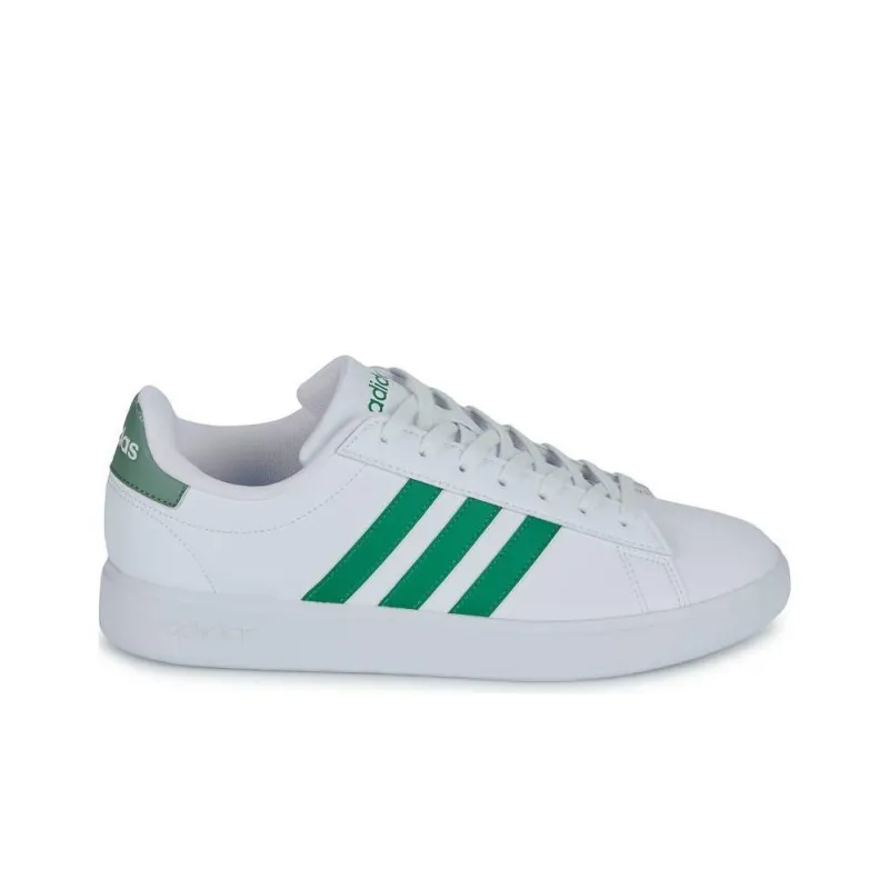 Adidas Neo GRAND COURT 2.0 Cushioning Wear Resistant Low Top Skateboard Shoes Men's White Green-1