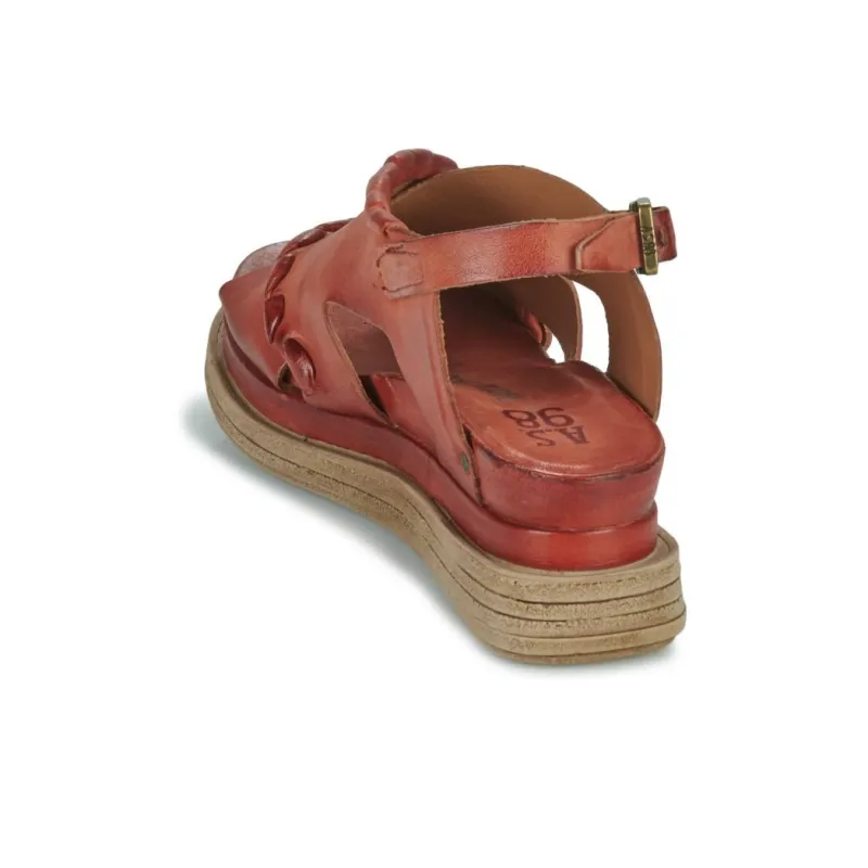 AirStep LAGOS 2.0 COUTURE One Strap Sandals 6cm Women's Red-9