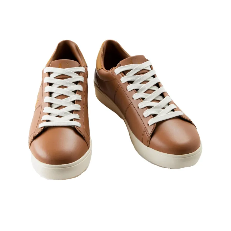 FRED PERRY Low Top Skateboard Shoes Men's Brown-2