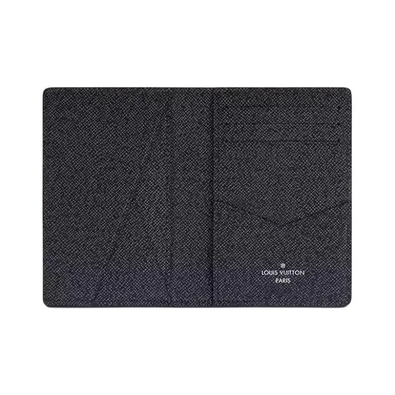 LOUIS VUITTON Cow Leather Card Holder, Wallet Men's Blue-3