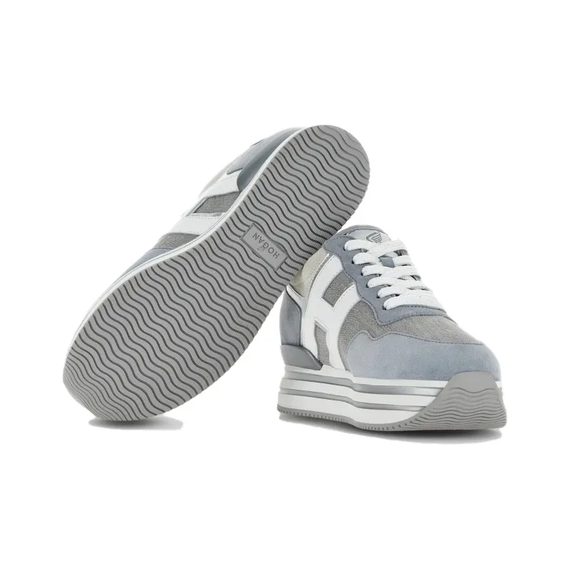 HOGAN H483 Leather Platform Sneakers-4