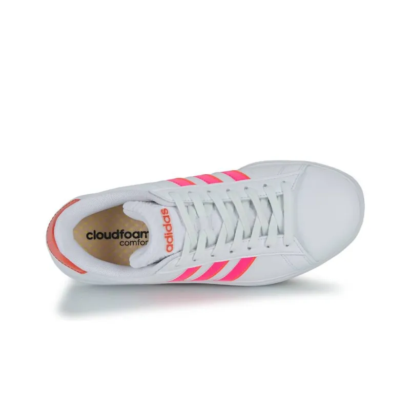 Adidas Grand Court 2.0 Cloud White Lucid Pink Bright Red Women's-3