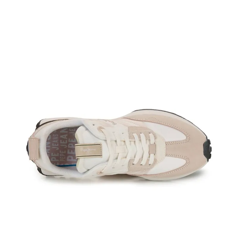 Pepe Jeans Lucky Print Low Top Casual Shoes Women's White Umber-8