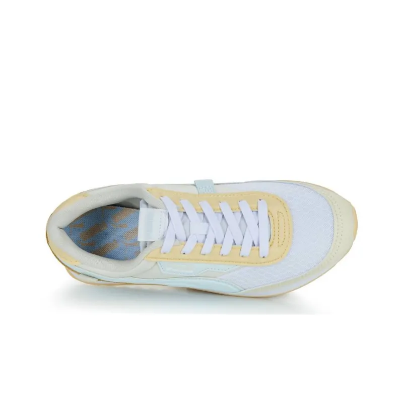 PUMA Future Rider Pastel Wns Abrasion Resistant Breathable Low Top Casual Shoes Women's Beige Yellow-4