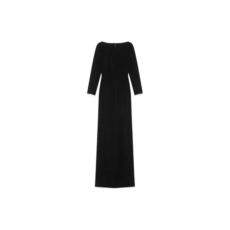 SAINT LAURENT Long Sleeved Dress Women's Black-1