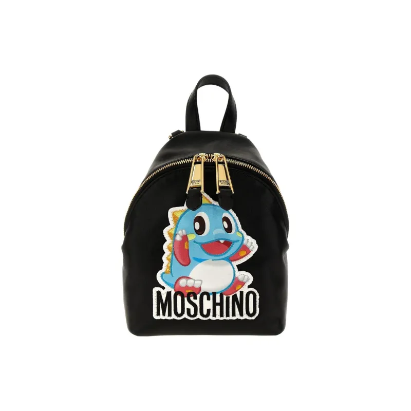 MOSCHINO Logo-Appliqué Zipped Mini Backpack-0
