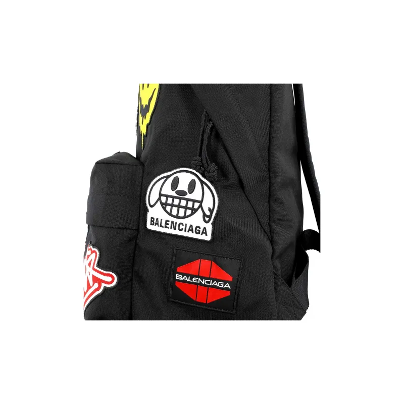 Balenciaga Oversized Series Nylon Fabric Backpack Large Size Men's Black-7