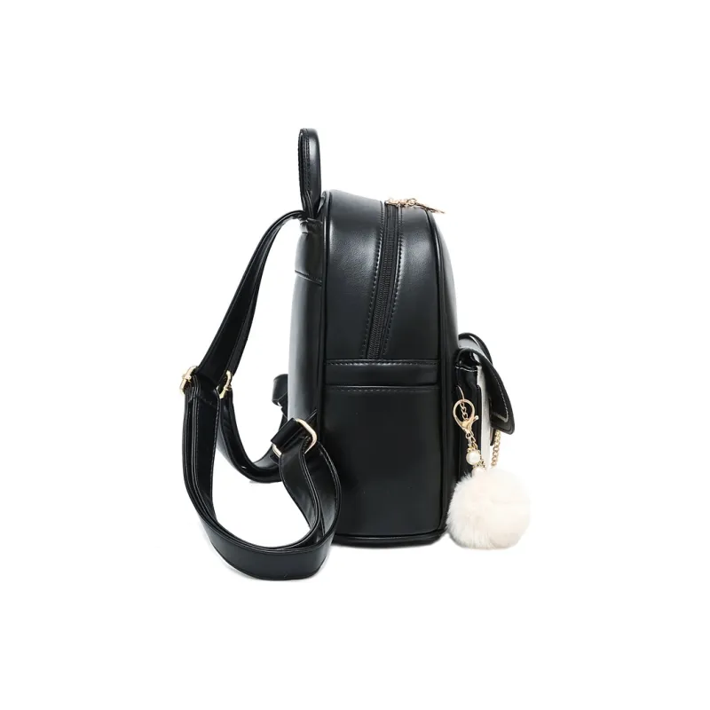 Weymond PU Leather Backpack Regular Women's Black/White/Pink/Green-5