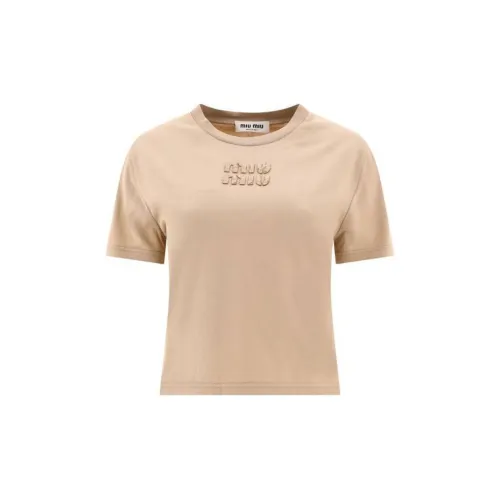 MIU MIU T-Shirts Women's Beige