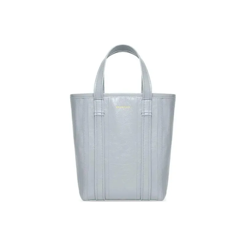 Balenciaga Barbes Lambskin Tote Bag Shopping Bag Handbag Shoulder Bag Crossbody Bag Small Size Women's Blue Gray-0