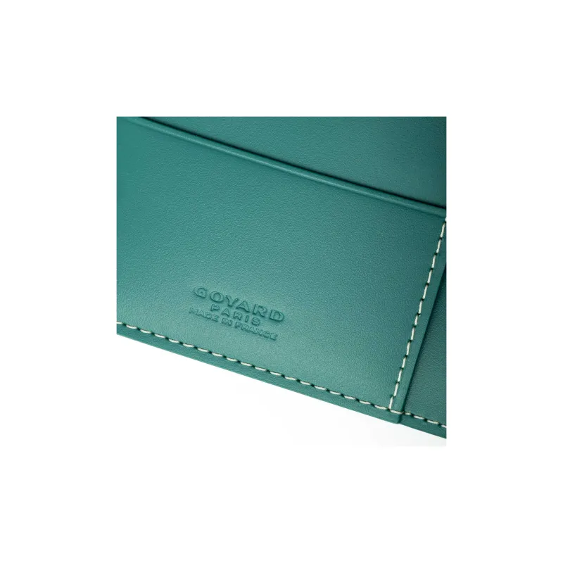 GOYARD Grenelle Cow Leather Card Holder Passport Holder Unisex Green-5