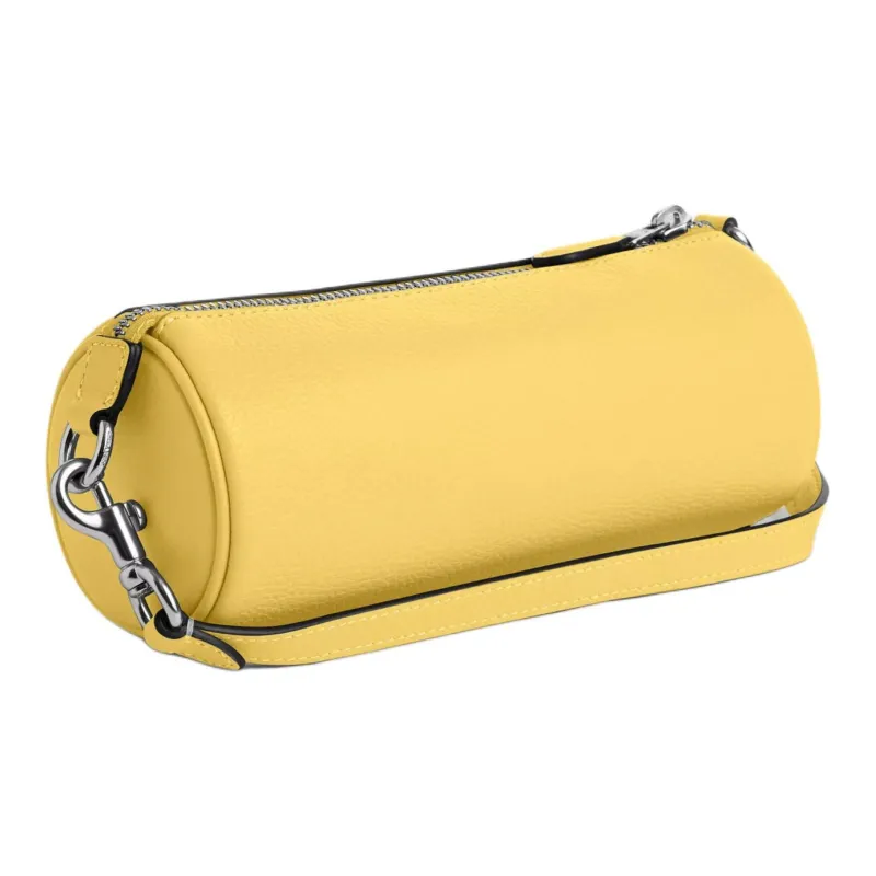 COACH Nolita High-Quality Pebbled Leather Handbag Shoulder Bag Small Size Women's Silver & Vintage Yellow-1