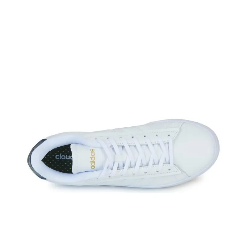 Adidas GRAND COURT ALPHA Abrasion Resistant Slip Resistant Low Top Skateboard Shoes Men's White-2