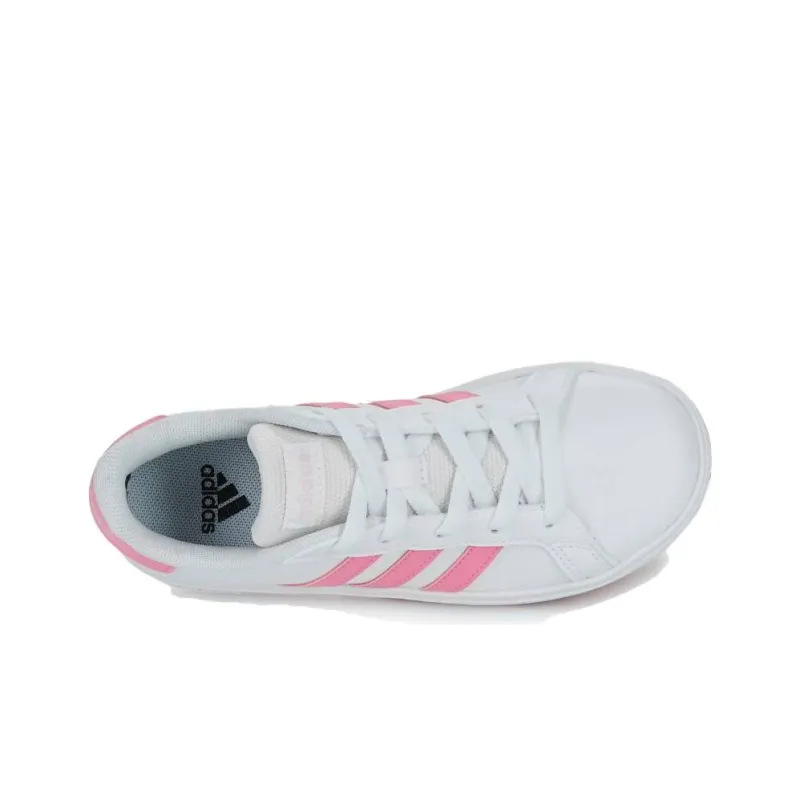 Adidas GRAND COURT LifestyleTennis Anti Slip Wear Resistant Low Top Skateboard Shoes Women's White Pink-4