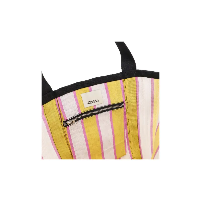 ISABEL MARANT Darwen Striped Top Handle Bag-2