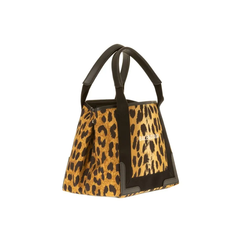 Balenciaga Canvas With Calfskin Handbag Women's Leopard/Black-2