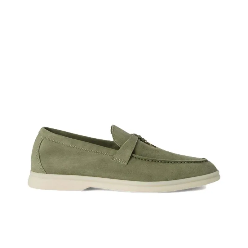 Loro Piana Summer Charms Walk Casual Single Shoes Women's Tea Room Color-1