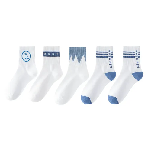 MIIOW Mid-Calf Socks Women's 5 Pack