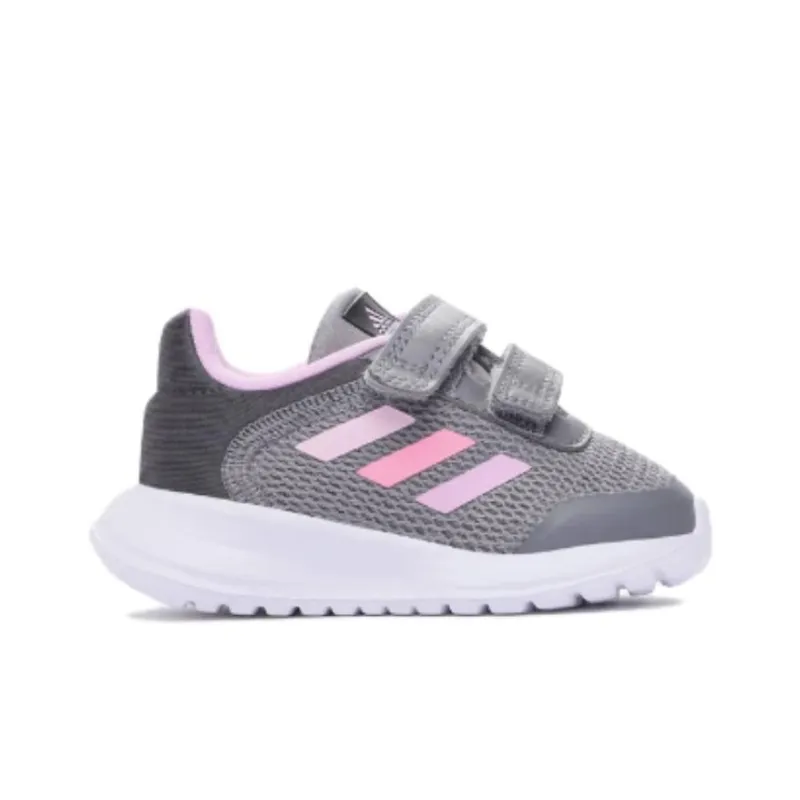 Adidas TENSAUR Anti-Slip Wear-Resistant Low-Top Casual Shoes Unisex Gray Pink-1