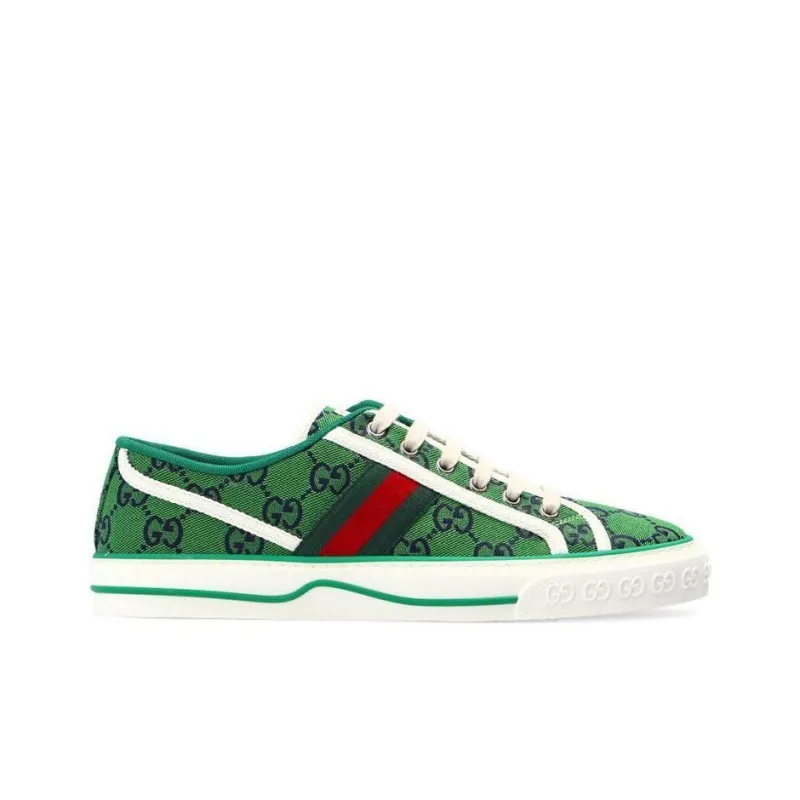 GUCCI Tennis 1977 Low Top Stylish Skateboarding Shoes Women's Green-2
