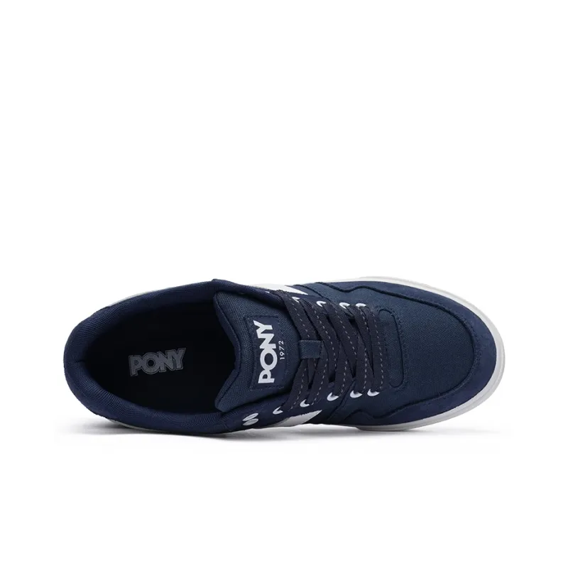 PONY Atop Wrapping Anti Slip Shock Absorbing And Wear Resistant Low Top Skateboard Shoes Men's Blue White-2