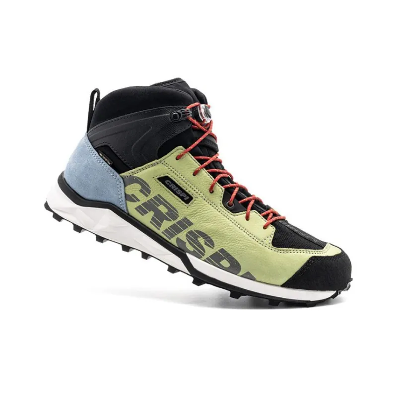 CRISPI Shock Absorbers Mid Top Outdoor Shoes Unisex Green Blue-1