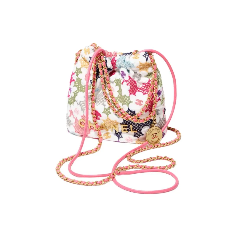 CHANEL Fabric Bucket Bag, Shoulder Bag, Crossbody Bag Mini Women's Multicolor-1