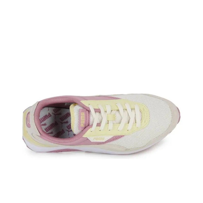 PUMA Cruise Rider Trainer Cushioned Slip-Resistant Low-Top Casual Shoes Women's White Pink-3