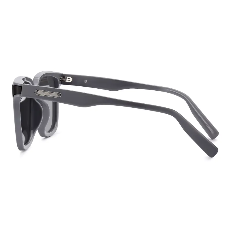 PULAIS TR/Memory Plastic Square Sunglasses Unisex-7