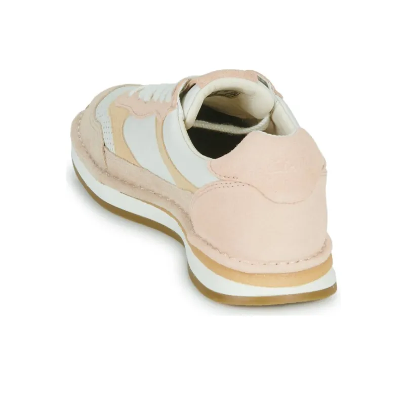 Clarks Low-Top Skateboard Shoes Women's Pink White-5