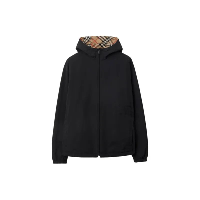 Burberry Reversible Check Pattern Hooded Jacket-2