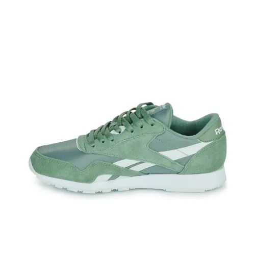 Reebok Classic Leather Running Shoes Unisex Low-Top Green/White