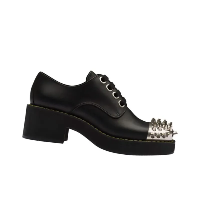 MIU MIU Casual Shoes Women's Black Silver-3