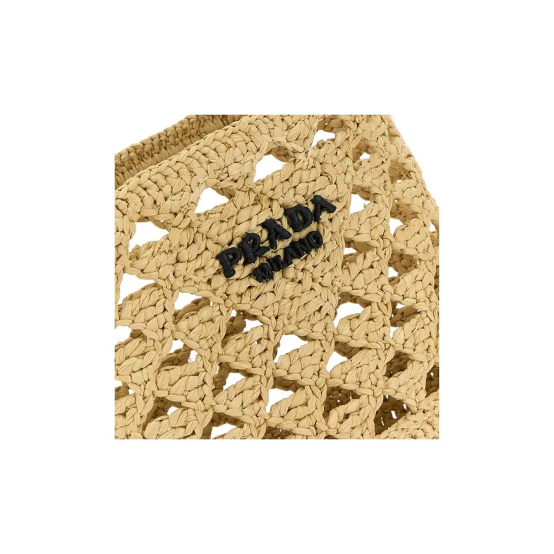 PRADA Straw Handbag Women's Yellow-3