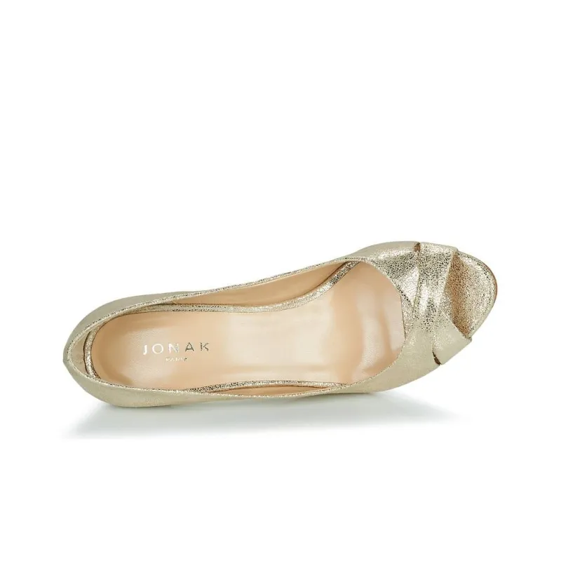 JONAK Slim Heel High Heels Women's Gold-10