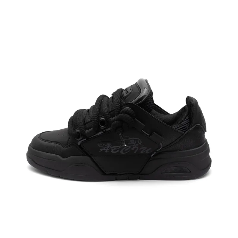 ABCIU x Seattle Palm Anti Slip Wear Resistant Low Top Skateboard Shoes Unisex Black-0