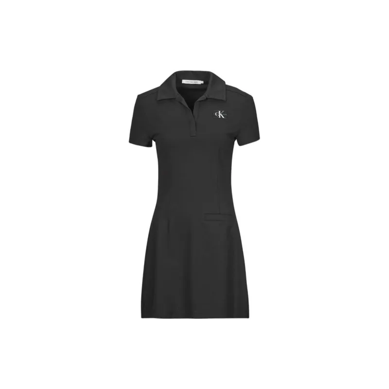 CALVIN KLEIN Short Sleeved Dress Women's Black-5