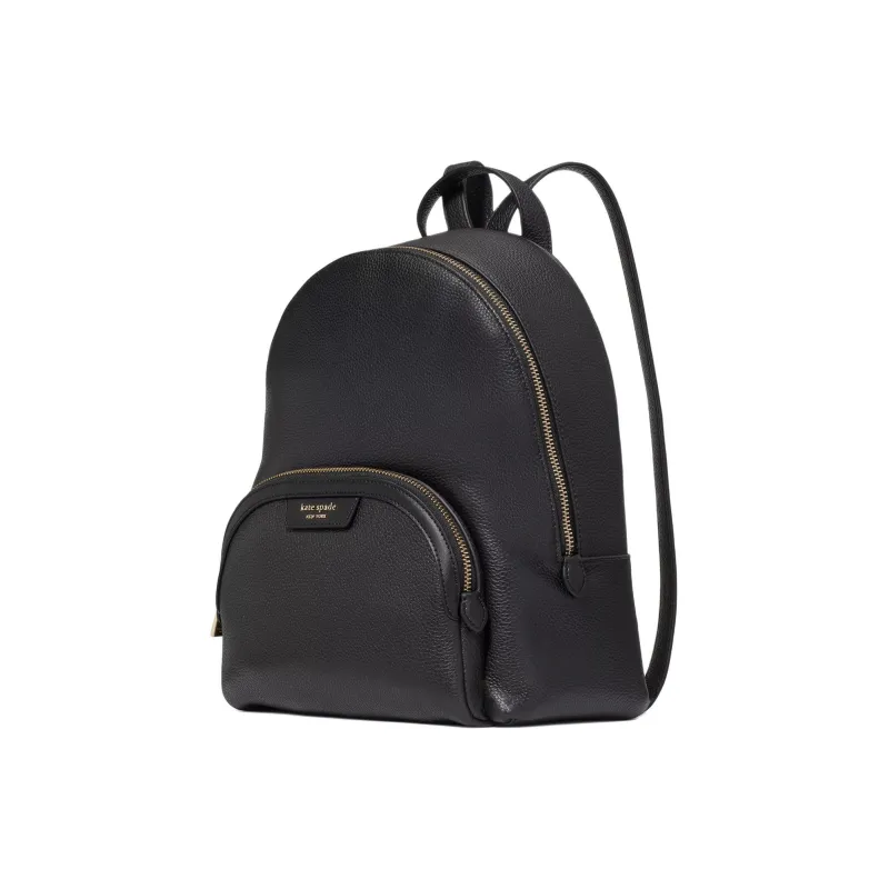 Kate Spade Hudson Leather Backpack Medium Size Women's Black-1