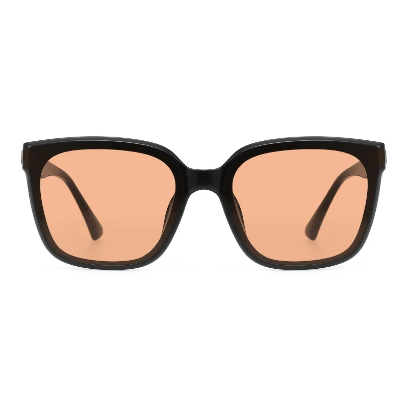PULAIS Plate Frame Square Sunglasses Unisex-1