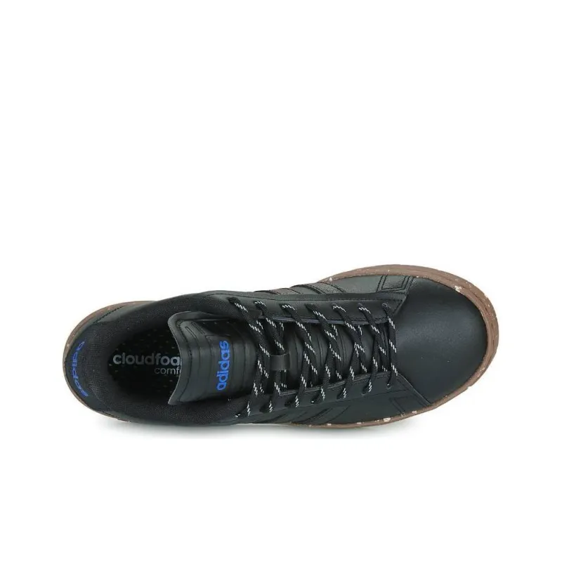 Adidas GRAND COURT ALPHA Grand Court Alpha Cushioning Wear Resistant Low Top Skateboard Shoes Men's Black-5