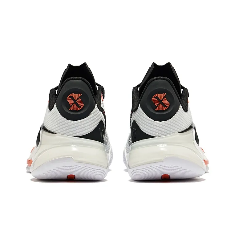Erke Qian Xun V2 Cushioning Wear-Resistant Mid-Top Basketball Shoes Men's Swan Color Scheme-3
