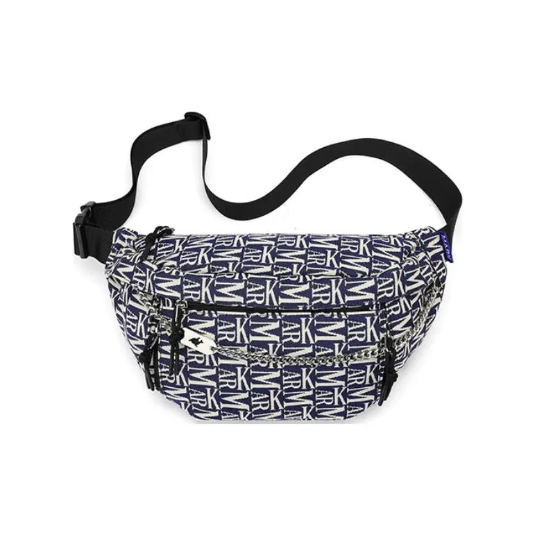 FAIRWHALE Fabric Crossbody Bag Fanny Pack Sling Bag Regular Unisex Dark Blue-0