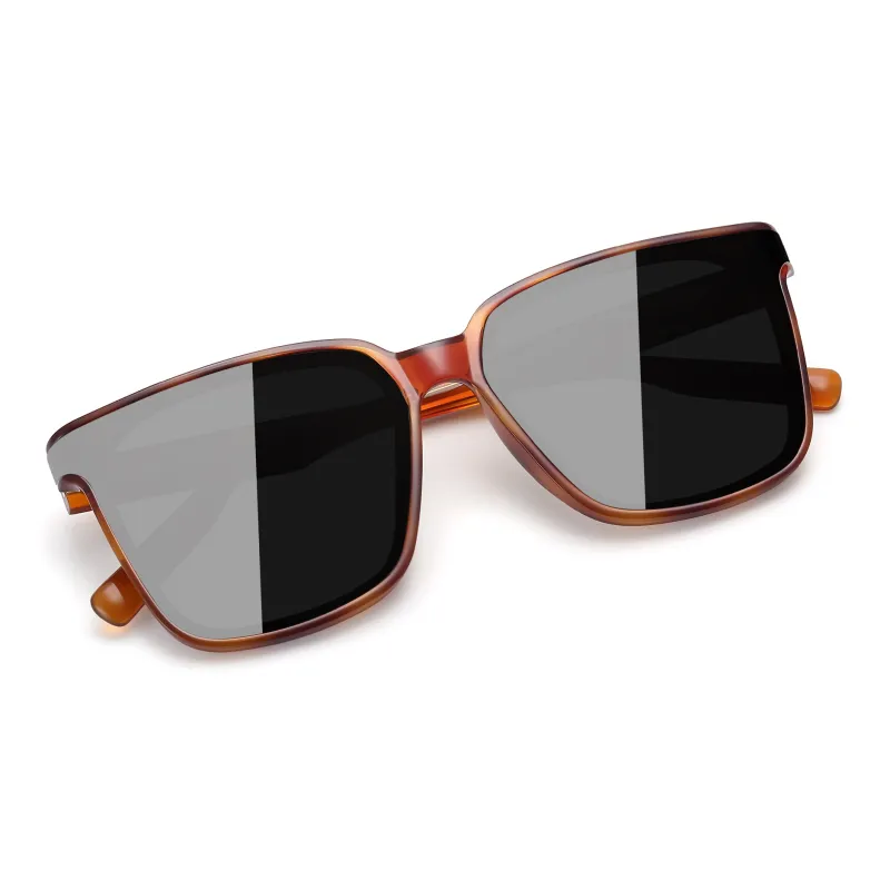 PULAIS TR/Memory Plastic Square Sunglasses Unisex-9