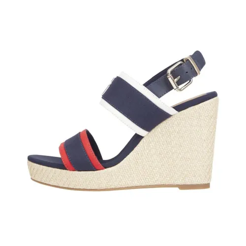 Tommy Hilfiger One Strap Sandals Women's Blue Red
